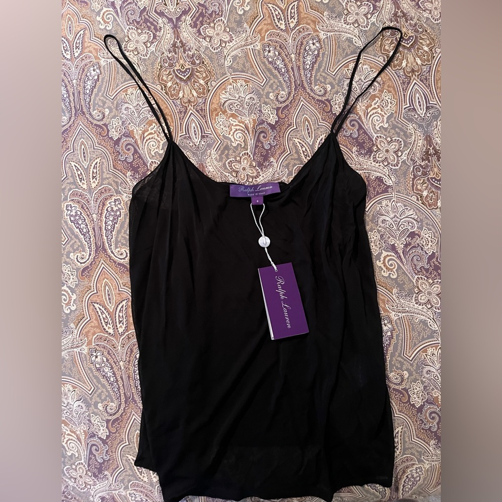 Ralph Lauren Collection Sheer Tank Top
